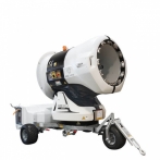 The V22Orca is the first hybrid solution on the market, and it controls dust using water mist in the summer and wet snow in winter
